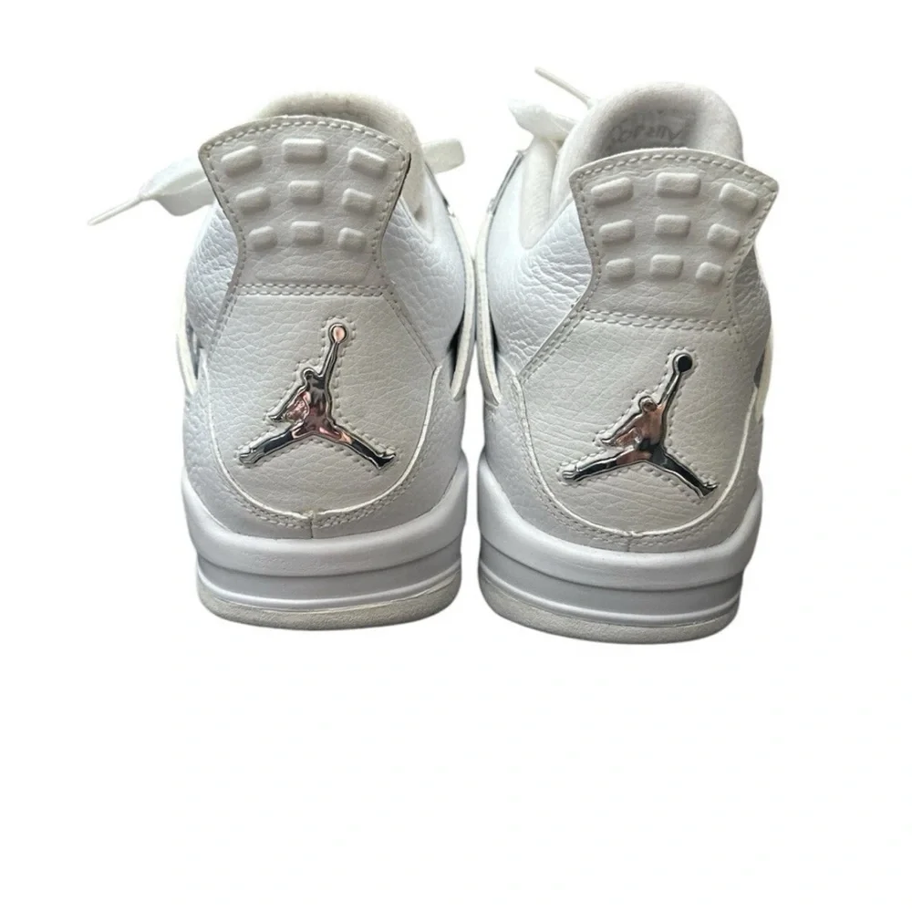 Air Jordan 4 Retro Pure Money White/Metallic Silver Size 9